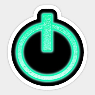 Glowing Power button symbol Sticker